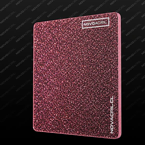 ACRILICO GLITTER CLEAR ROSE NOVO 3MM