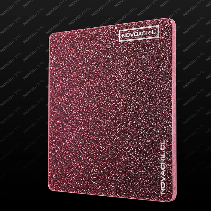 ACRILICO GLITTER CLEAR ROSE NOVO 3MM 1
