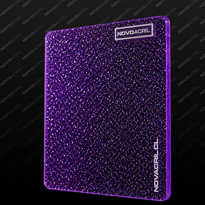 ACRILICO GLITTER CLEAR PURPLE NOVO 3MM