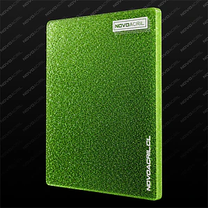 ACRILICO  GLITTER LIGHT GREEN NOVO 3MM