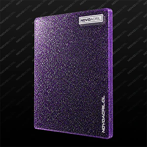 ACRILICO GLITTER PURPLE SILVER NOVO 3MM
