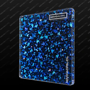 ACRILICO GLITTER CONFETTI FLAKE BLUE NOVO 3MM