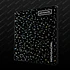 ACRILICO GLITTER CONFETTI RAINBOW BLACK - BICOLOR NOVO 3MM