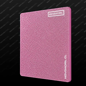 ACRILICO GLITTER LIGHT PINK - BICOLOR NOVO 3MM
