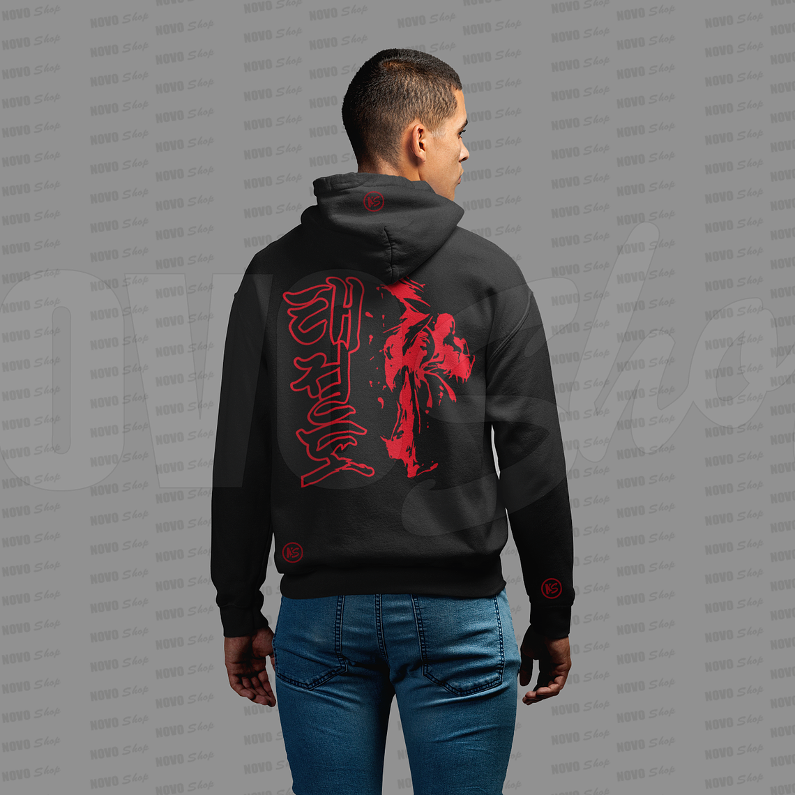 POLERON CANGURO NEGRO 1