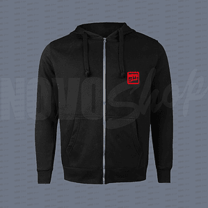 POLERON CANGURO CON CIERRE METALICO LOGO FRONT 8CM