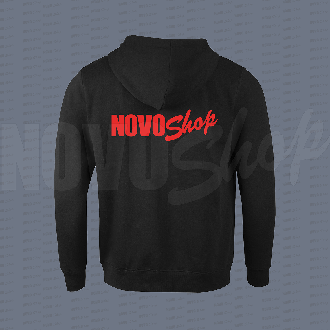 POLERON CANGURO CON CIERRE METALICO LOGO 30CM BACK 1