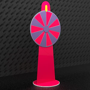 RULETA DE ACRILICO COLOR DESIGN PEDESTAL 