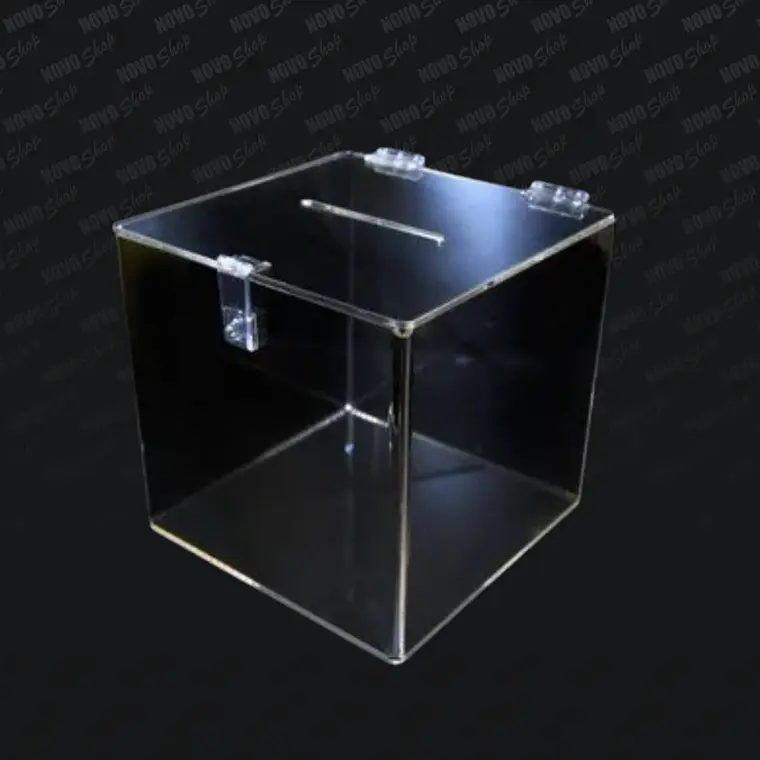 BUZON EN ACRILICO TRANSPARENTE 1