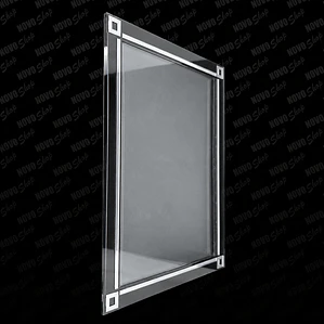 PORTA GRAFICA DE MURO PLEGADO CON MARCO SILVER INCLUIDO