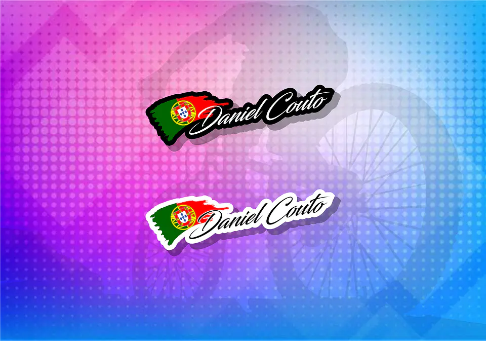 Autocolantes Bandeira + Nome 1