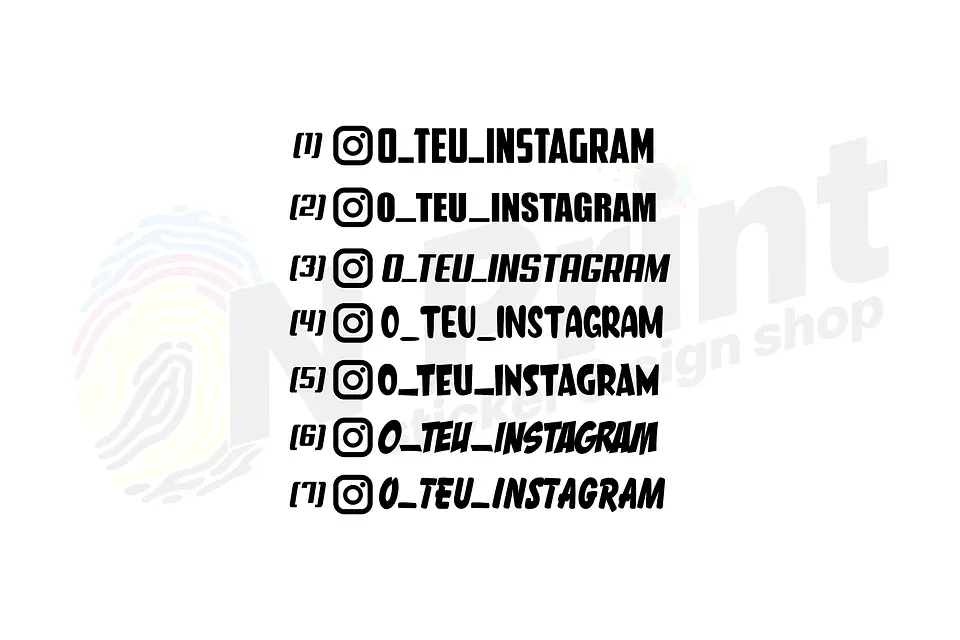 Autocolantes ID Instagram. 2