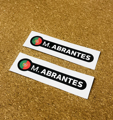 Autocolante Bandeira + Nome