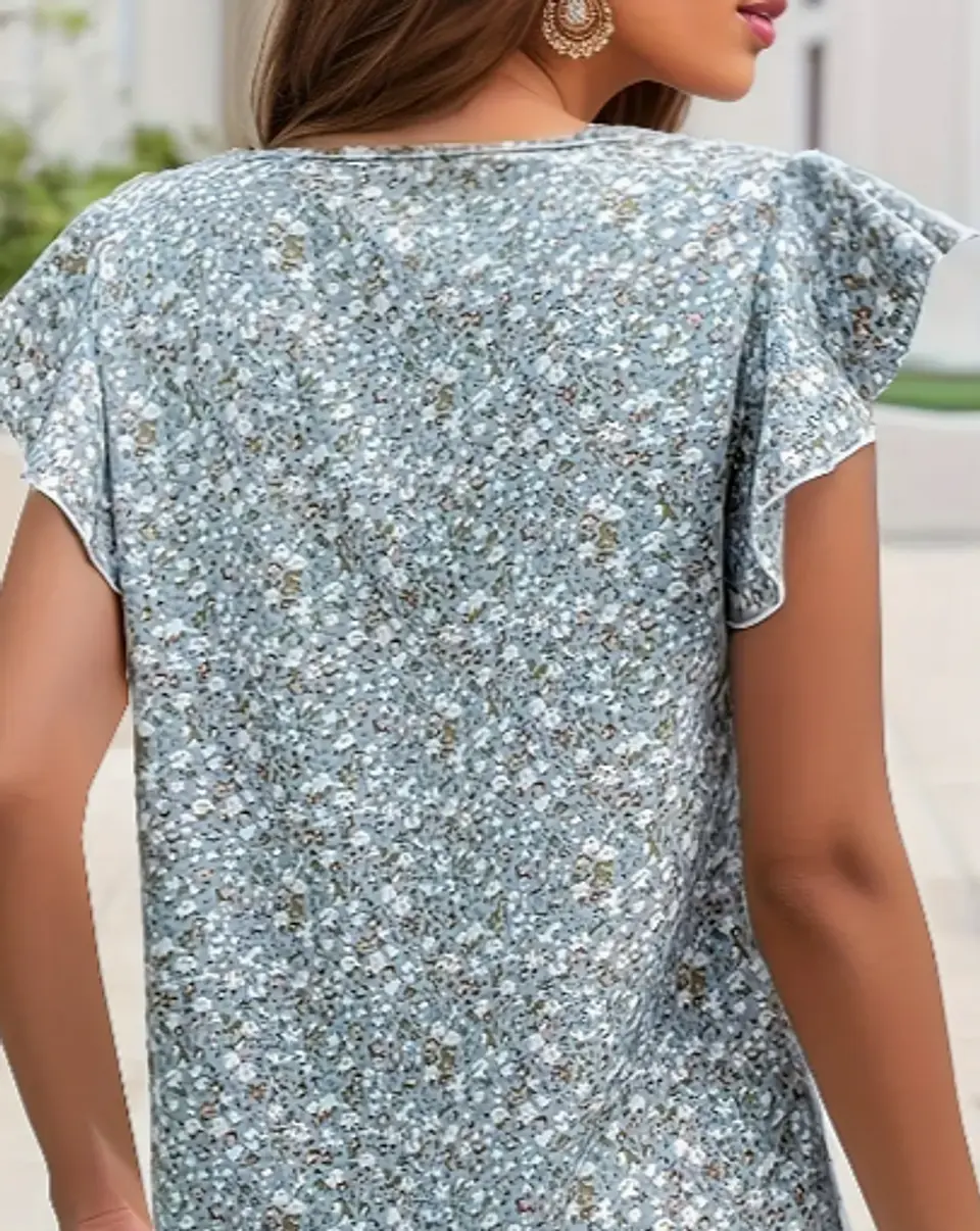 Blusa Floral Manga Corta para Mujer NS – Frescura y Estilo Casual para Verano 2