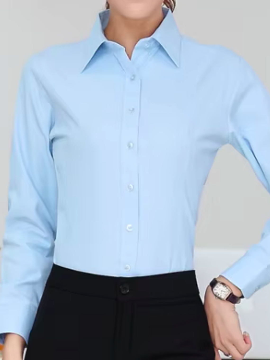 Camisa Oxford de Dotación para Dama - Silueta Ejecutiva y Confort 1