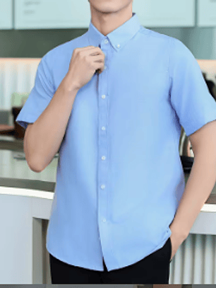 Camisa Oxford Manga Corta Hombre – Estilo fresco y corporativo