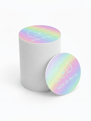 Stickers Circulares Holográficos