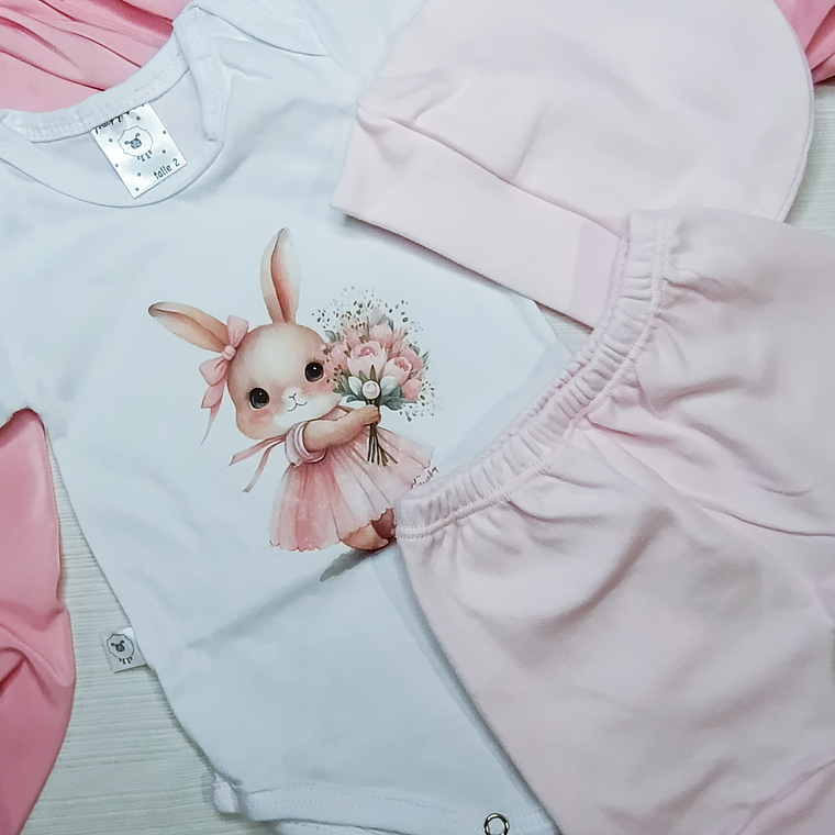 Cajita conjuntitos body m/cortas + portachupete 2