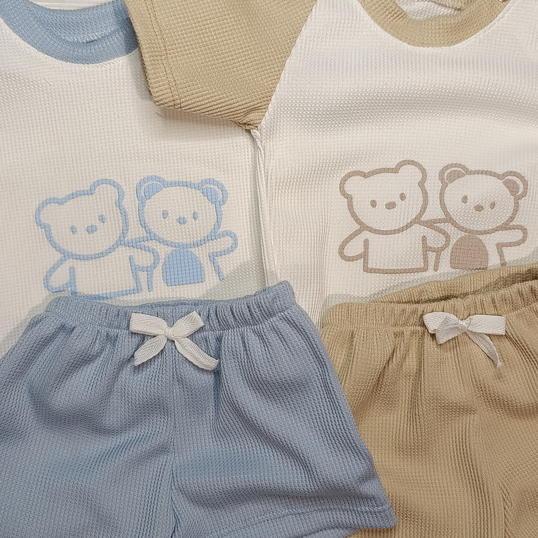 Combo conjunto waffle + portachupetes + manta apego 3