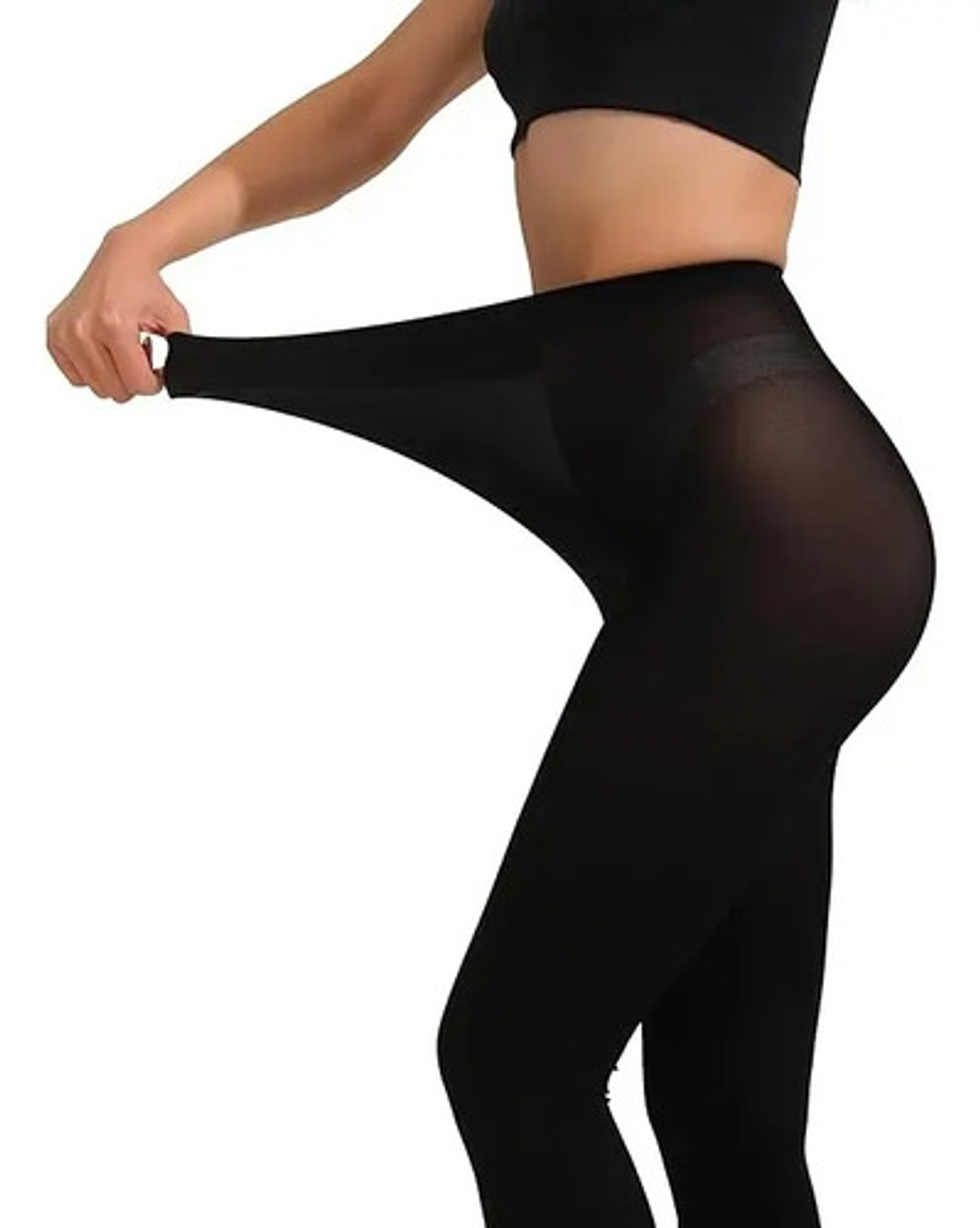 Pack 3 Panty Gruesa Elasticada 100 Denier Con Bambú 5