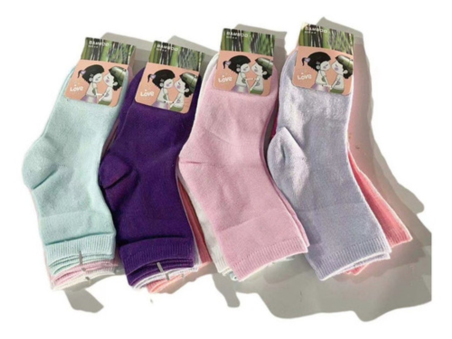 Pack 12 Calcetines De Niña Algodón Con Bambú Tallas 2 A 10 3