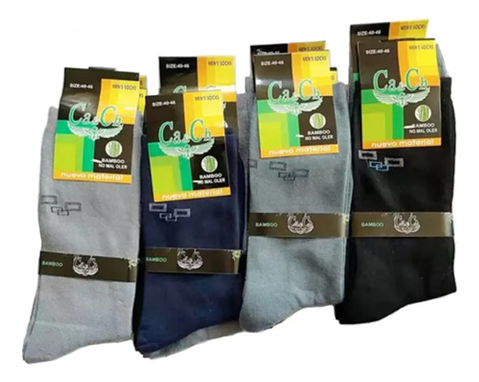 Pack 12 Calcetines Bambu Sin Costuras Para Hombre  1