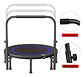 Trampolin Fitness Redondo Portátil Y Plegable, 42 Pulgadas 107cm Brincolin Ejercitador Adulto Y Niño Con Mango Ajustable Para Uso En Exteriores E Interiores, Capacidad De Peso 300 Kg - Miniatura 6
