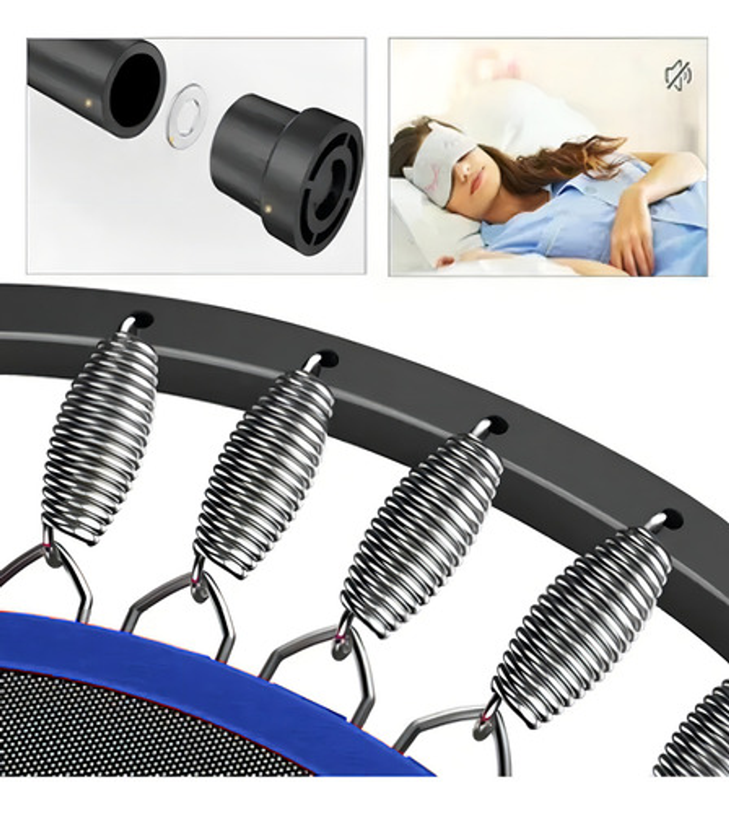 Trampolin Fitness Redondo Portátil Y Plegable, 42 Pulgadas 107cm Brincolin Ejercitador Adulto Y Niño Con Mango Ajustable Para Uso En Exteriores E Interiores, Capacidad De Peso 300 Kg 8