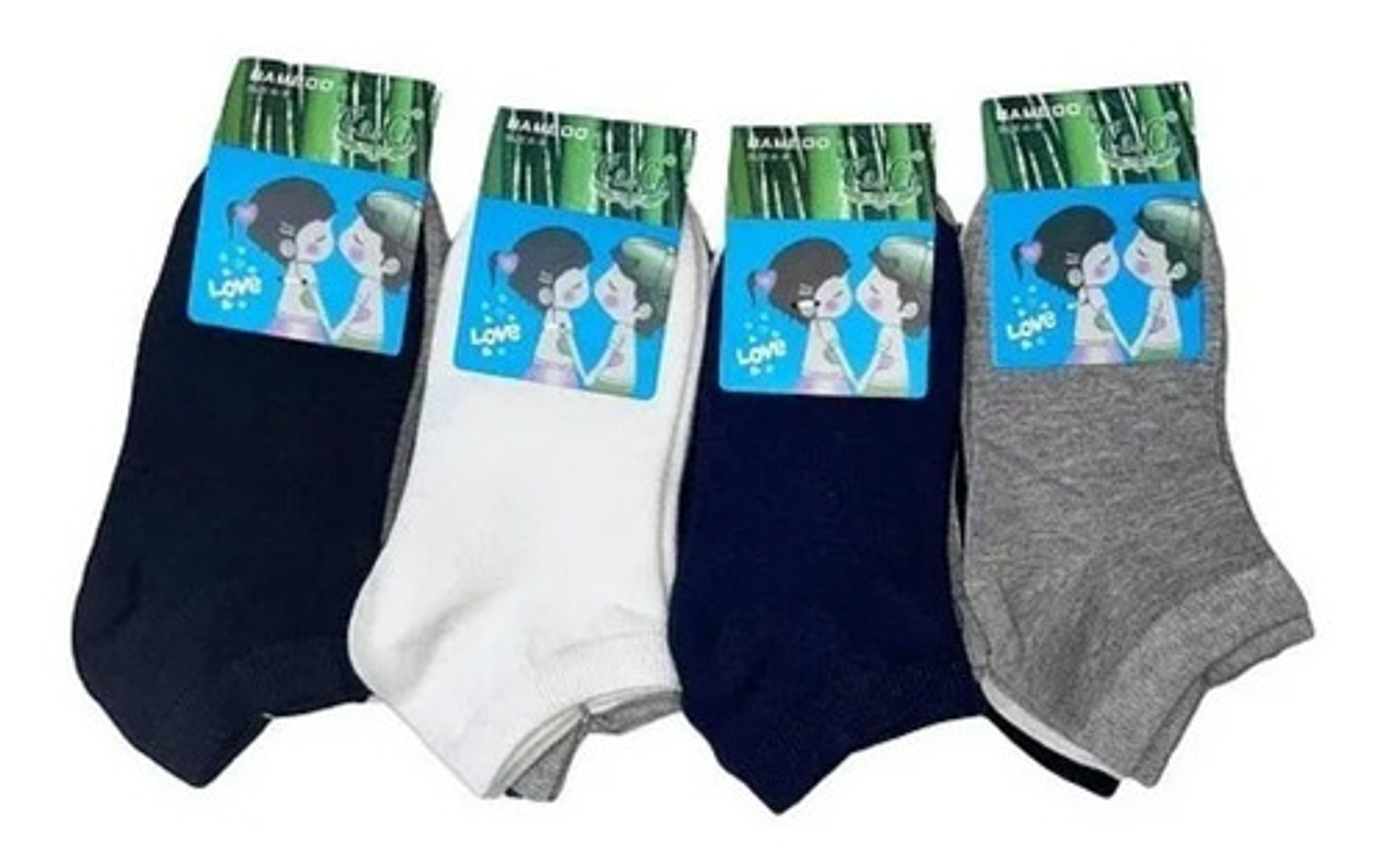 Pack 12 Pares Calcetines De Niño Bambú Liso 2 A 10 4