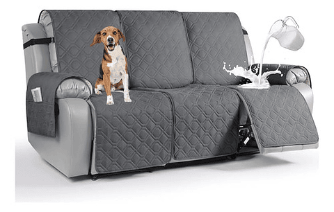 Funda Cubre Sofá Protector Impermeable 3 Cuerpos Mascotas Marrón