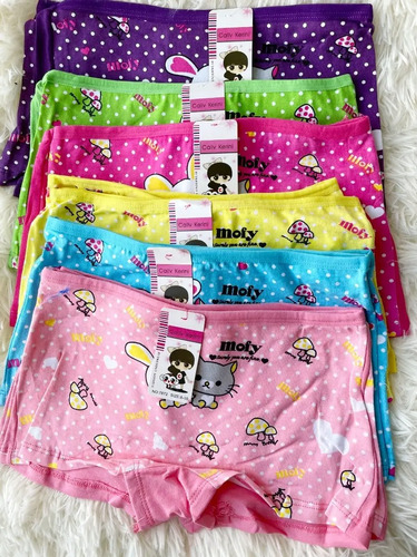 Pack 12 Pantaletas Algodón Niña Calzón Talla 2-10 4