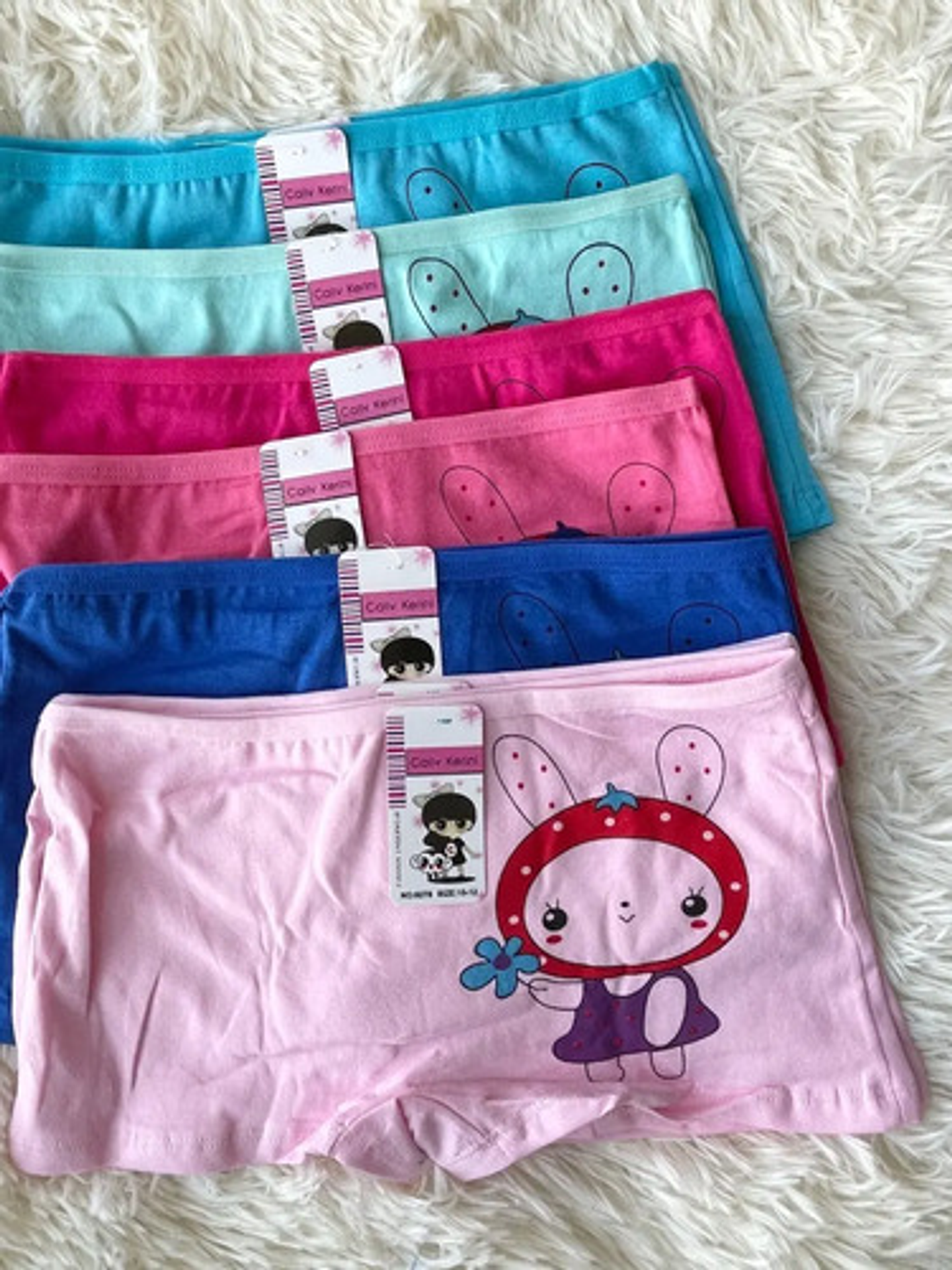 Pack 12 Pantaletas Algodón Niña Calzón Talla 2-10 6