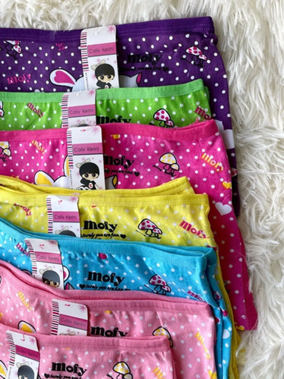 Pack 12 Pantaletas Algodón Niña Calzón Talla 2-10 7