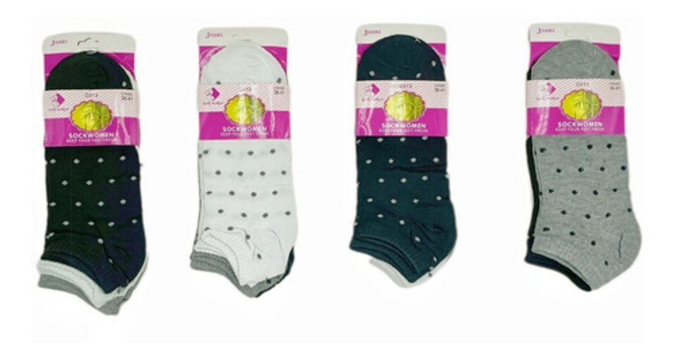 Pack 12 Calcetines Bambú Tobilleras Mujer Algodón Con Bambu 17