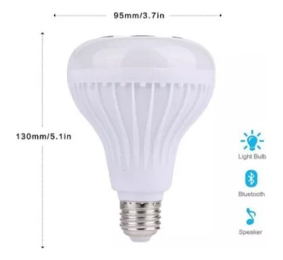 Ampolleta Multicolor Bluetooth Musical Y Con Control 12w Rgb 8
