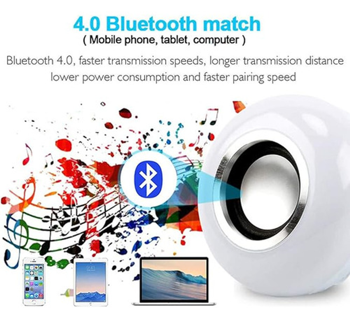 Ampolleta Multicolor Bluetooth Musical Y Con Control 12w Rgb 10