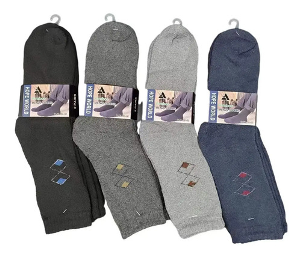 Precio X12calcetines Bambú De Hombre Grueso Invierno 1