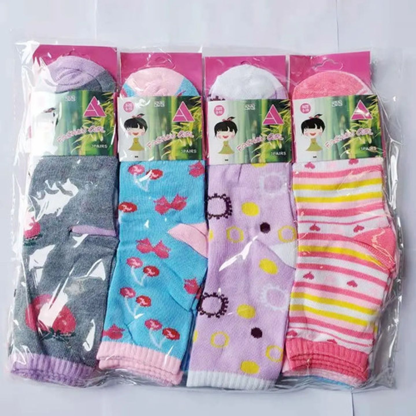 Pack 12 Pares Calcetín Algodón Con Bambu Para Juvenil Niña 5