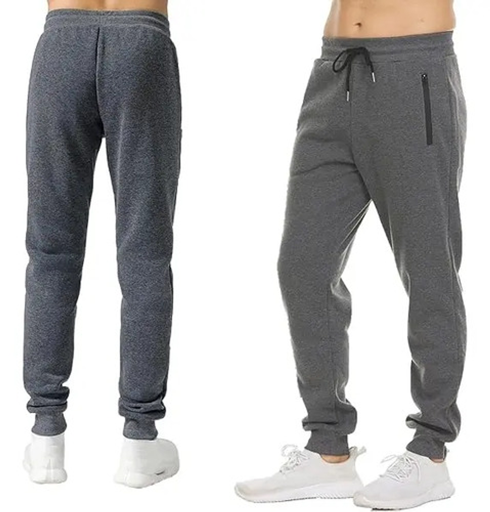 Pack 3 ! Pantalon Buzo Hombre Jogger Cargo Con Polar   2