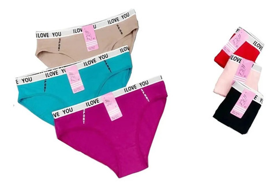 Pack 12 Calzones De Algodón De Mujer Lola Cintura Baja 1
