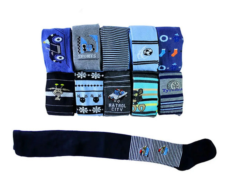 Pack 6 Pantys De Niño Algodón Con Diseño Talla 0-12 Años 1