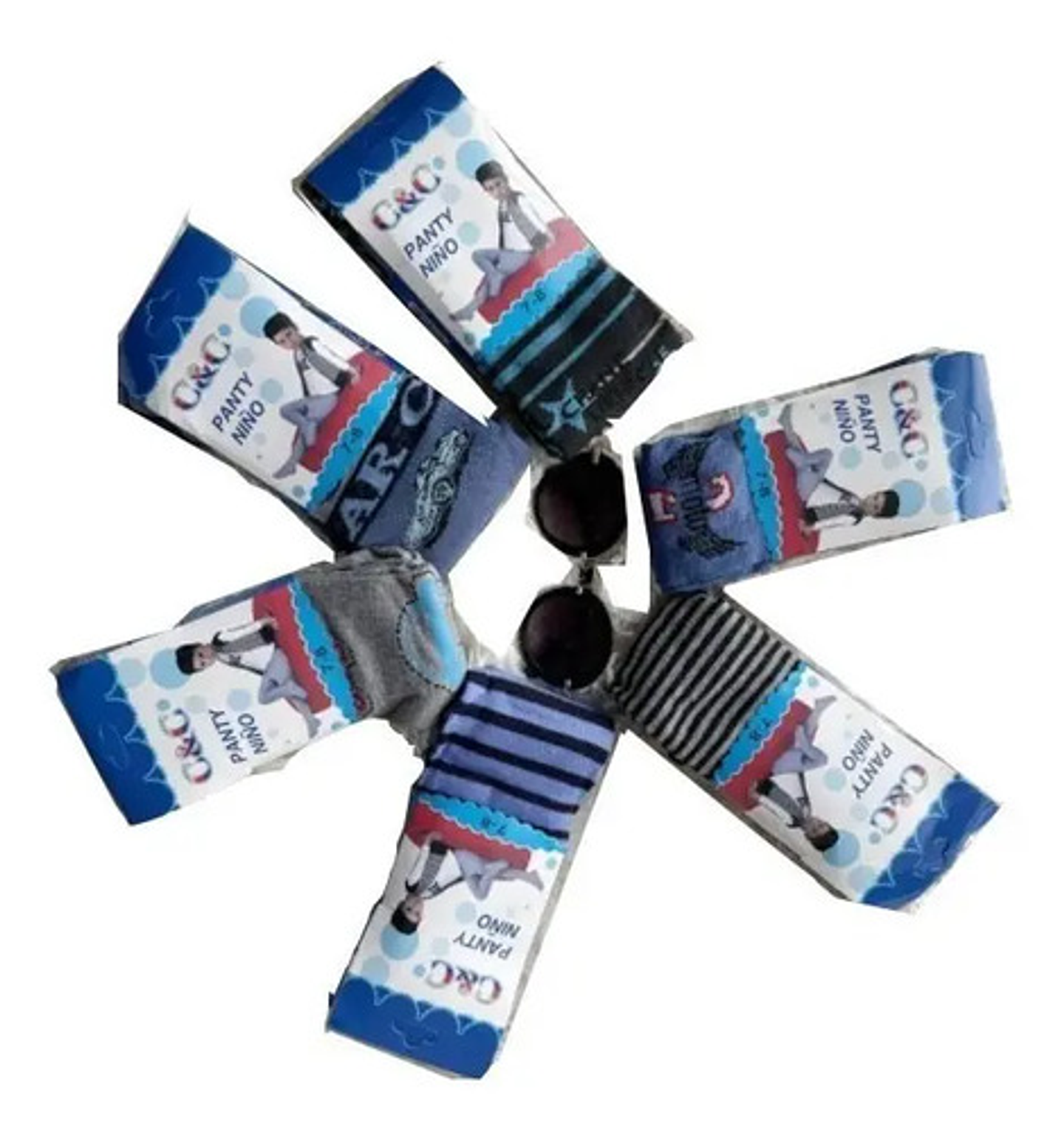Pack 6 Pantys De Niño Algodón Con Diseño Talla 0-12 Años 3