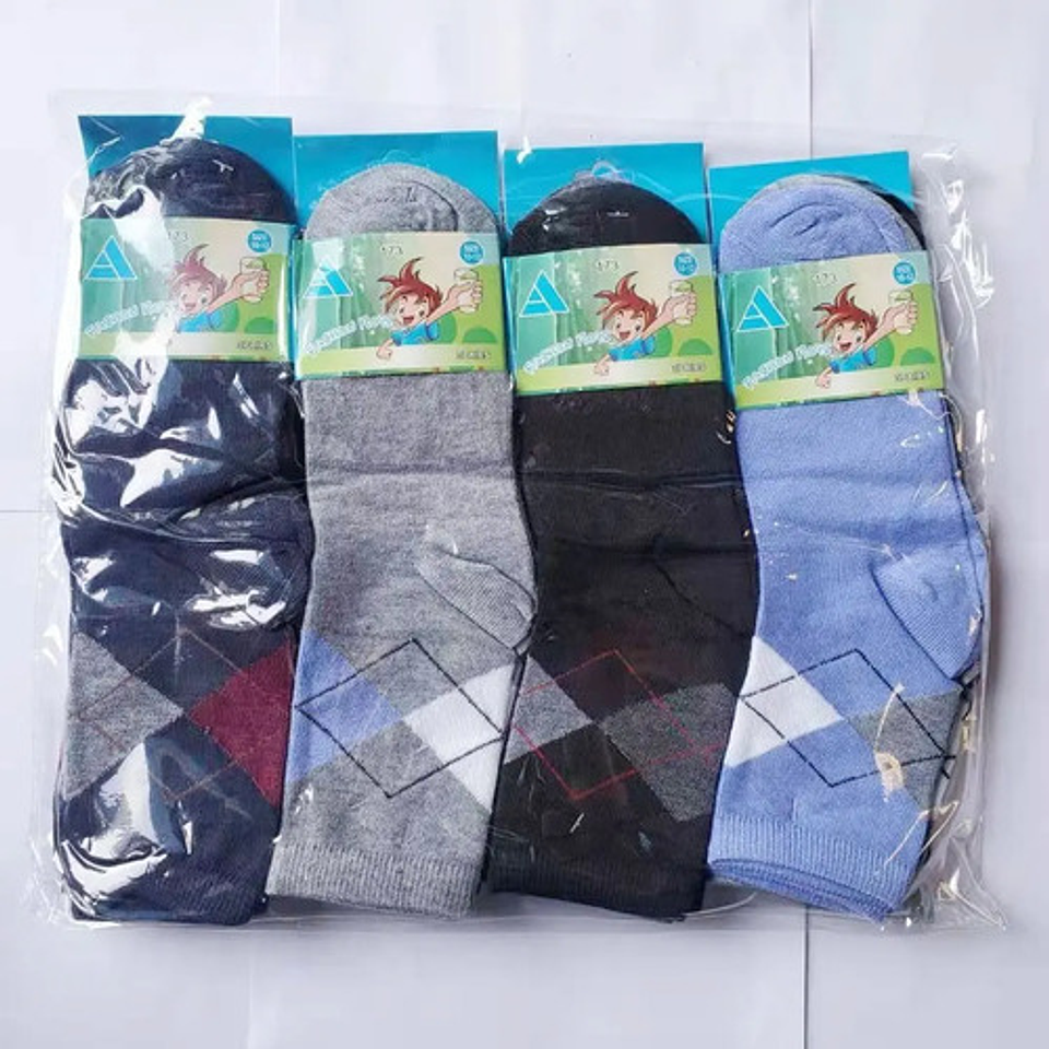 Pack 12 Pares Calcetín Algodón Con Bambu Para Juvenil Niño 2