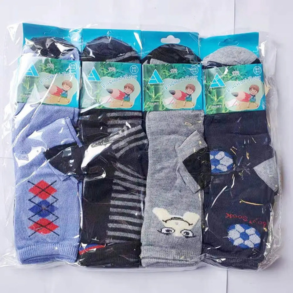 Pack 12 Pares Calcetín Algodón Con Bambu Para Juvenil Niño 3