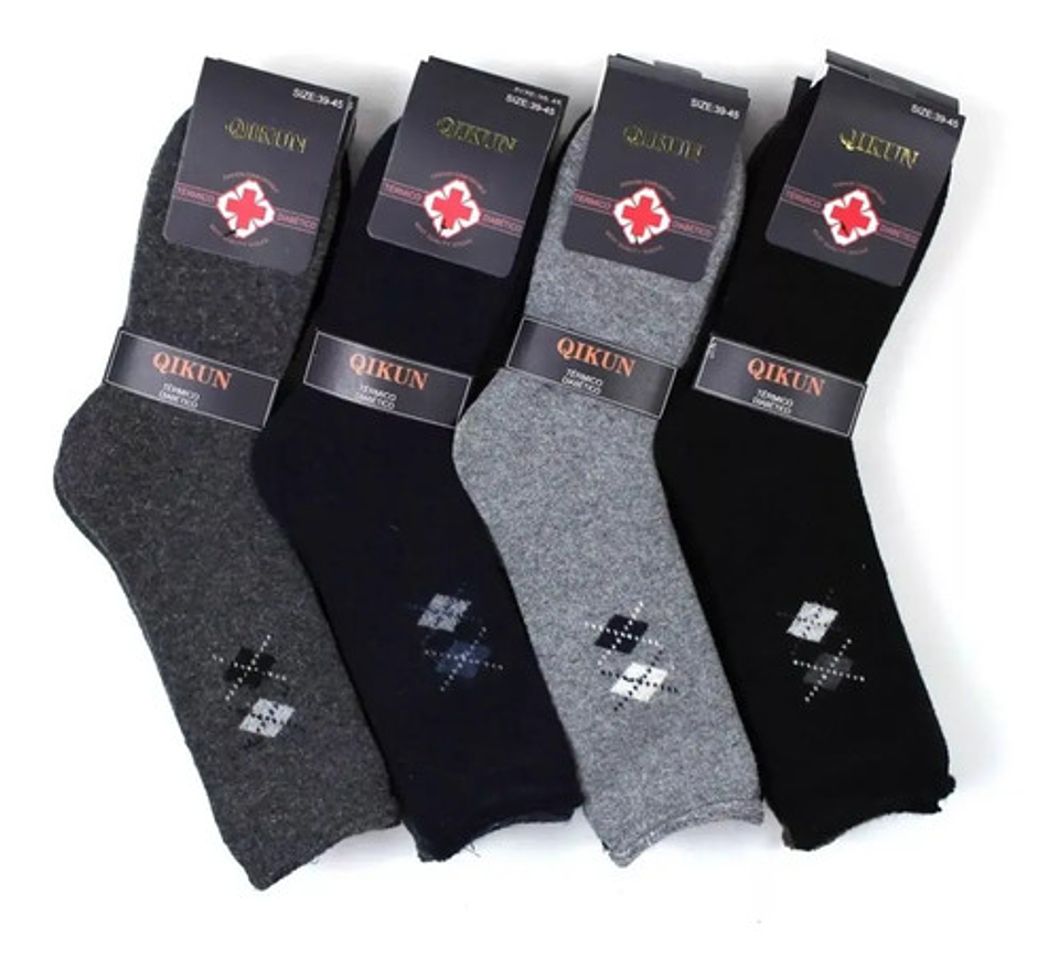 12 Pares Calcetín Diabéticos Hombre Con Toalla Muy Comodo 1