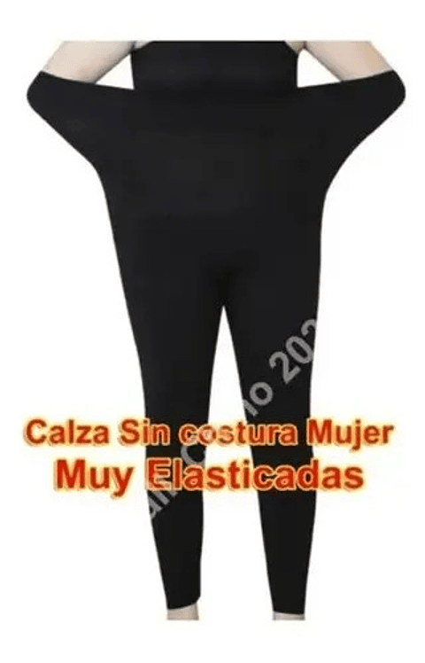 Pack 6 Calzas Polar Sin Costura Mujer. Muy Elasticadas.