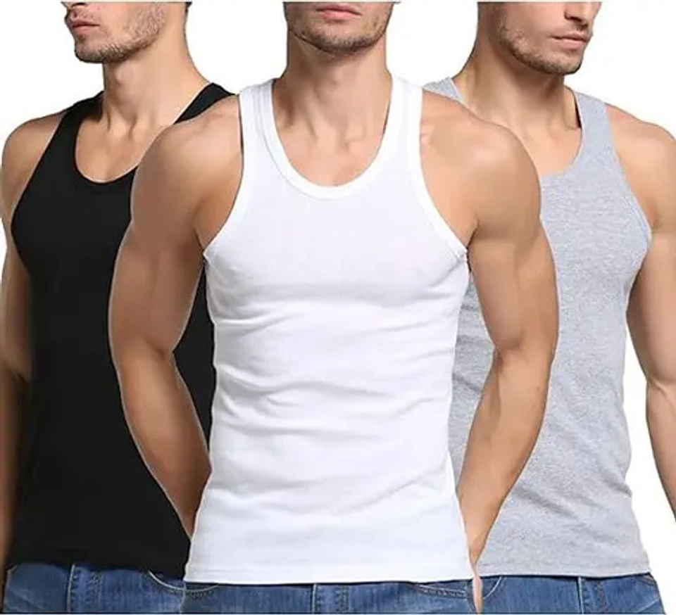 Pack 12 Camisetas Algodón Sin Manga,musculosas Hombre 9