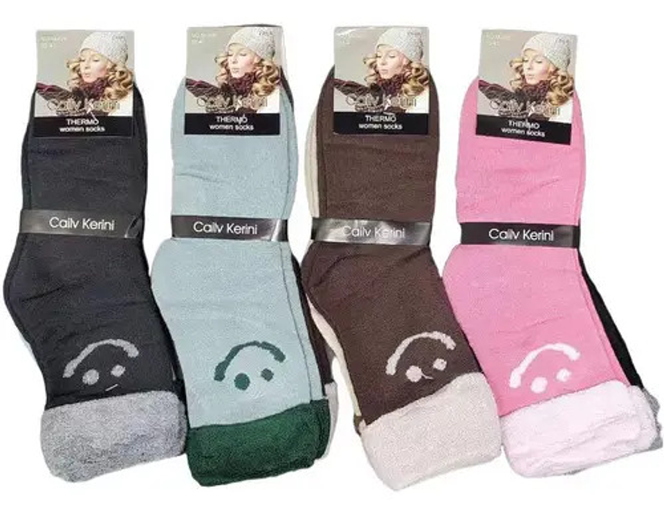 Precio12 Calcetin Algodón Toalla Gruesos Para Mujer Gatito 2