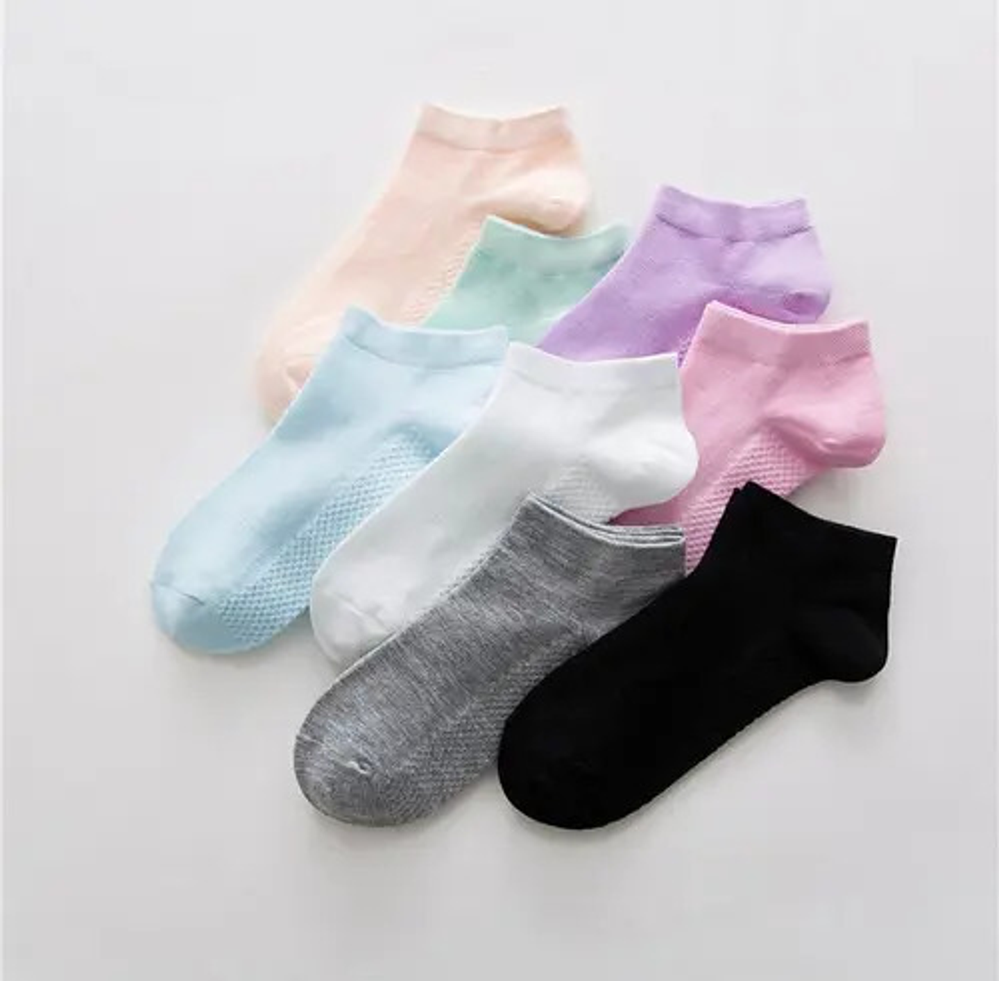 Pack 12 Calcetines Bambú Tobilleras Mujer Algodón2 2