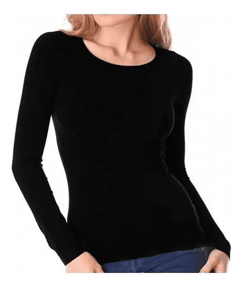 2 Camisetas Bambú Mujer Sin Polar Cuellos Redondo 